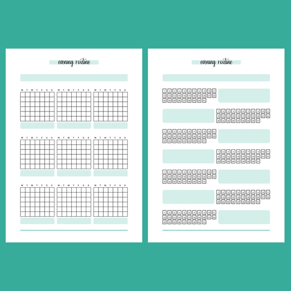 Monthly Evening Routine Journal Template | Instant Download | Printable ...