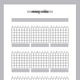 Monthly Evening Routine Journal Template - Grey