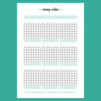 Monthly Evening Routine Journal Template - Version 1 Full Page View