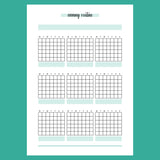 Monthly Evening Routine Journal Template - Version 1 Full Page View
