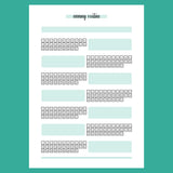 Monthly Evening Routine Journal Template - Version 2 Full Page View