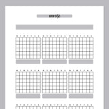 Monthly Exercise Journal Template - Grey