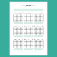 Monthly Exercise Journal Template - Version 1 Full Page View
