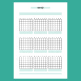 Monthly Exercise Journal Template - Version 1 Full Page View