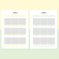 Monthly Medication Journal Template - Light Yellow and Light Green
