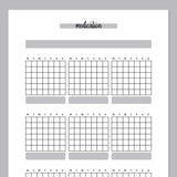 Monthly Medication Journal Template - Grey