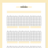 Monthly Medication Journal Template - Yellow