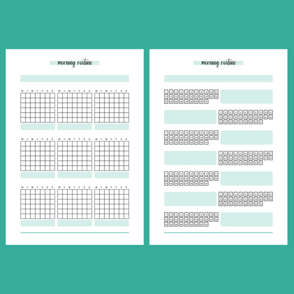 Monthly Morning Routine Journal Template | Instant Download | Printable ...