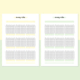 Monthly Morning Routine Journal Template - Light Yellow and Light Green