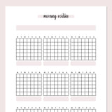 Monthly Morning Routine Journal Template - Pink