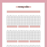 Monthly Morning Routine Journal Template - Red