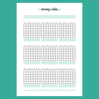 Monthly Morning Routine Journal Template - Version 1 Full Page View