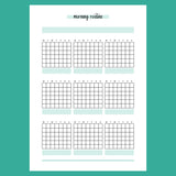 Monthly Morning Routine Journal Template - Version 1 Full Page View