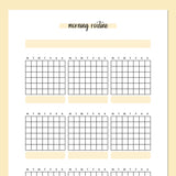Monthly Morning Routine Journal Template - Yellow