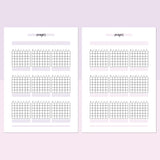 Monthly Prayer Journal Template - Lavendar and Bright Pink