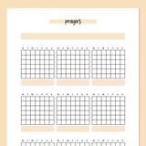 Monthly Prayer Journal Template - Orange