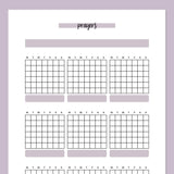Monthly Prayer Journal Template - Purple