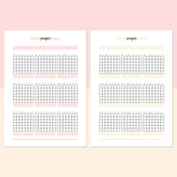Monthly Prayer Journal Template - Salmon Red and Bright Orange