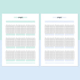 Monthly Prayer Journal Template - Teal and Light Blue