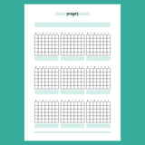 Monthly Prayer Journal Template - Version 1 Full Page View