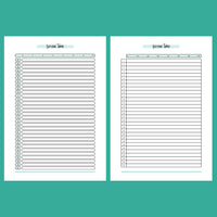 Monthly Screen Time Journal Template - 2 Version Overview