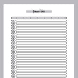 Monthly Screen Time Journal Template - Grey