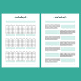 Monthly Social Media Post Journal Template - 2 Version Overview