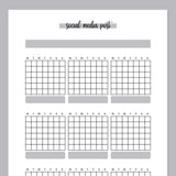 Monthly Social Media Post Journal Template - Grey