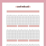 Monthly Social Media Post Journal Template - Red