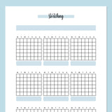 Monthly Stretching Journal Template - Blue