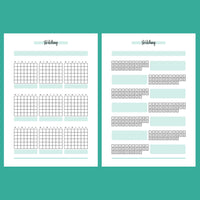 Monthly Stretching Journal Template - 2 Version Overview