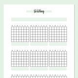 Monthly Stretching Journal Template - Green