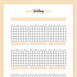 Monthly Stretching Journal Template - Orange