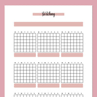 Monthly Stretching Journal Template - Red