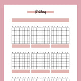 Monthly Stretching Journal Template - Red