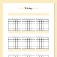 Monthly Stretching Journal Template - Yellow