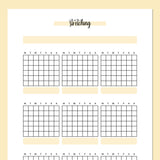 Monthly Stretching Journal Template - Yellow