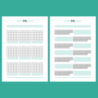 Monthly Study Journal Template - 2 Version Overview