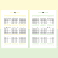 Monthly Study Journal Template - Light Yellow and Light Green
