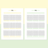 Monthly Study Journal Template - Light Yellow and Light Green