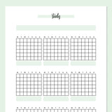 Monthly Study Journal Template - Green