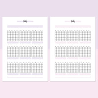 Monthly Study Journal Template - Lavendar and Bright Pink