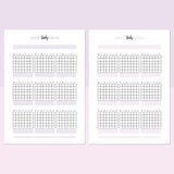 Monthly Study Journal Template - Lavendar and Bright Pink