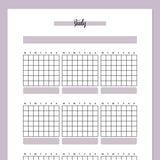 Monthly Study Journal Template - Purple