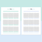 Monthly Study Journal Template - Teal and Light Blue