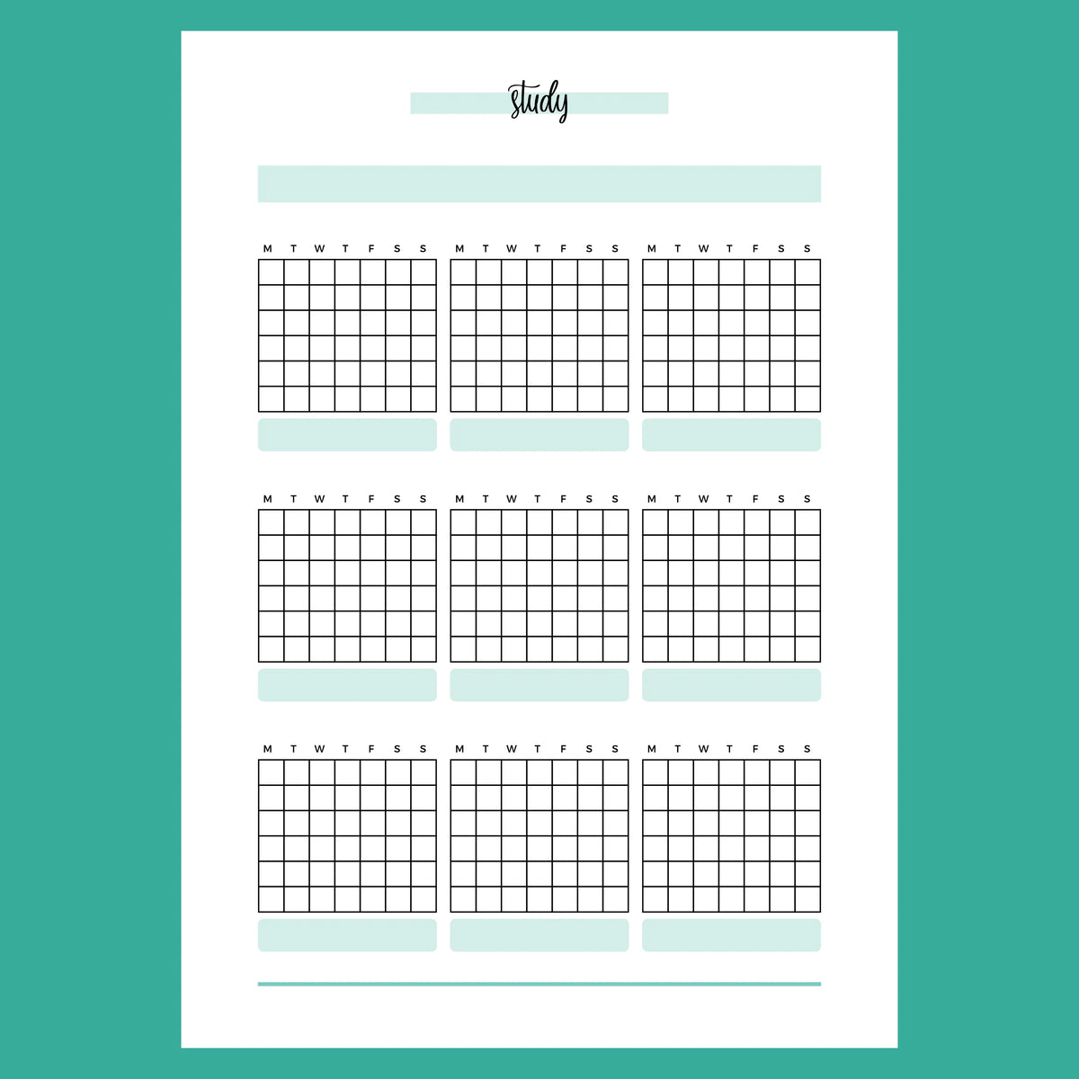 Study Routine Journal Templates Monthly Study Journal Template | Instant Download | Printable PDF ...