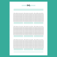 Monthly Study Journal Template - Version 1 Full Page View