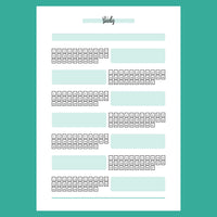 Monthly Study Journal Template - Version 2 Full Page View