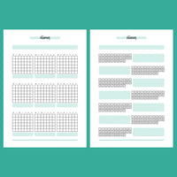 Monthly Vitamins Journal Template - 2 Version Overview