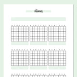 Monthly Vitamins Journal Template - Green